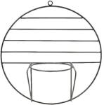 GOODHOME Suport ghiveci flori GOODHOME, metal, 41 x 40 cm, negru
