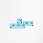 SPIN Cuier perete TETRIS, 17 cm, bleu, 3 piese (MDBHNG17CYBLU02)