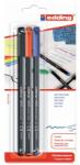 edding Set markere EDDING 1200, varf rotund, 1 mm, 3 bucati, multicolor