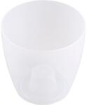 Harplast Ghiveci rotund MILTONIA, plastic, 16.3 cm, alb