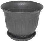 NAPOCHIM Set ghiveci cu farfurie rotund NAPOCHIM, polipropilena, 35 cm, negru