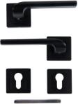 ASSA ABLOY Set manere, rozete cilindru, aluminiu, negru, usi de interior Yale Siena