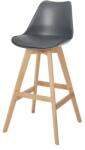 GOODHOME Scaun bar GOODHOME Pitaya, 43.5 x 50.5 x 100.5 cm, gri inchis