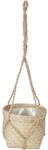GoodHome Ghiveci suspendat rotund GOODHOME, iarba de mare, 20.5 cm, bej