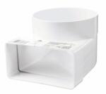 VENTS Conector cot unghi 90, alb, 60 x 120 mm