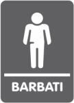 Creative Sign Indicator Toaleta Barbati, 10X14.5 PVC 1mm Creative Sign