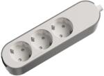 JACOBSEN Prelungitor JACOBSEN, 3 prize Schuko, alb/gri