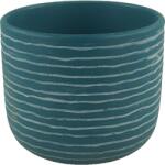 GoodHome Ghiveci rotund GOODHOME, argila, 20 cm, albastru/alb