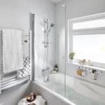 GoodHome Paravan cada GOODHOME Calera, sticla securizata, 86.5 x 140 cm, transparent