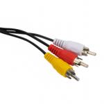 Well Cablu audio 3 x RCA tata, 1.5 m, negru