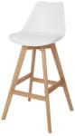 GOODHOME Scaun bar GOODHOME Pitaya, 43.5 x 50.5 x 100.5 cm, alb