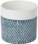 GoodHome Ghiveci rotund GOODHOME, argila, 14 cm, albastru/alb