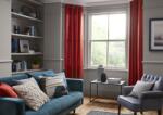 GOODHOME Draperie Taowa, portocaliu, 140 x 260 cm GoodHome