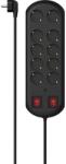 Hama Prelungitor HAMA, 10 prize, 3500W, 2 m, negru