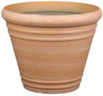 Verve Ghiveci din plastic, maro, forma rotunda, 45 cm diametru Verve