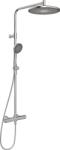 Hansa Aurelia - Zuhanyszett termosztáttal, átmérő 30 cm, 3 vízsugár, szálcsiszolt acél 4719910380 (4719910380)