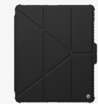 Tokgalaxis Tablettok iPad Pro 13 2024 kompatibilis (7. Gen, 13 coll) - Nillkin Bumper - fekete ütésálló smart case tablettok ceruza tartóval, mágneses füllel (TG-BA6902048281110)