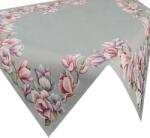 Eurofirany Magnólia virágmintás gobelin asztalterítő Szürke 100x100 cm +/-5% (HS416100)
