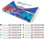 S-Cool markerek, akrilfestékkel, ecsetvéggel, 12 darabos készlet