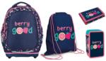 S-Cool szett, kisiskolás: hátizsák, felszerelt tolltartó, sporttáska, pénztárca, Berry good modell