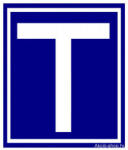 AUTOLIFE Tanulóvezető „T betű - mágneses, kék színű (10×10cm) (tferfi2)