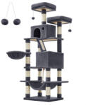 Feandrea XXL macskabútor 168 cm magas kaparófa plüss füstszürke (PCT165G01V1)