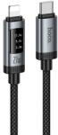 hoco. Cablu Date/Incarcare HOCO Display U148, USB-C - Lightning, 27W, 1.2m (Negru)