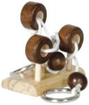 Fridolin Puzzle logic 3D din lemn Fridolin - Eliberează inelul, nivelul 3/4 (F17355)