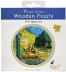 Fridolin Puzzle rotund din lemn Fridolin din 48 piese - Terasa unei cafenele de noapte (F11181) Puzzle