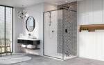 Radaway Modo X Black II Frame Walk-in fekete zuhanyfal 95 átlátszó