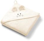 BabyOno BabyOno, Halat de baie din bambus cu gluga, crem, 100x100 cm