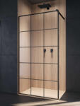 Radaway Modo New Black II Factory Walk-in fekete zuhanyfal 120 átlátszó