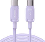 JOYROOM Cablu de date Joyroom S-CC100A14, USB-C la USB-C, PD 100W, 480Mbps 1.2m, Mov (S-CC100A14-1.2m-Purp)