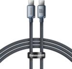 Baseus Cablu Date si Incarcare Baseus USB-C - USB-C Crystal Shine Series 100W 2m Negru