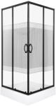 Kerra Xenia SQ 90 fekete szögletes zuhanykabin Victor plus tálcával (XENIA-SQ-BL-90-VIC) - homelux