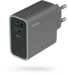CUKTECH Incarcator de retea GaN cu Port USB-A și 2 Porturi USB-C 65W Negru (CUK0A15CEUSL) - pcone