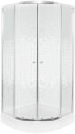 Kerra Pixel 80 fehér íves zuhanykabin XN tálcával (PIXEL-80-WH-XN) - geminiduo
