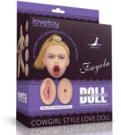Lovetoy Felfújható szexbaba, Lovetoy, Cowgirl Style Love Doll, testszínű, 3D arc, puha mell, vaginális és anális bejáratok, TPE, lábpumpa és javítókészlet