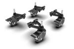 TRAK RACER Szimulátor kiegészítő - Universal Caster Wheels with Brake & Mounting Brackets (TR80-WHEELSET4)