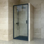 Welland SS-90 zuhanyajtó - 90 cm - fekete profil - miniwebshop