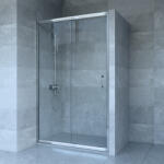 Welland SD-115 elhúzható zuhanyajtó - 115 cm - króm profil - miniwebshop