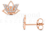  14 karátos rozéarany lótuszvirág fülbevaló (AU14287) AU14287