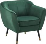 TEMPO KONDELA Fotoliu de design, ţesătură Velvet verde/negru/aurie, VIODA