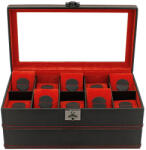 Friedrich23 Carbon óratartó doboz XXL 20 órához fekete/piros 32061-2 - orabox