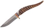 Depox Cuțit de vânătoare cu lamă fixă, DEPOX®, oțel inoxidabil 440, mâner imitație corn de cerb, 24 cm (0243)