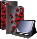  ART Husă tip carte pentru Samsung Galaxy Tab A9 / Galaxy Tab A11 RED ROSES