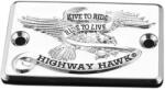 Highway Hawk főfékhenger fedél emblémával - Live to Ride, Yamaha XV Virago, krómozott HIGHWAY HAWK Futómű és fék alkatrészek Fékkarok