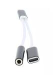 Well Adaptor USB Type C tata - jack 3.5 mm mama si USB Type C mama 13cm Well (ADAPT-USBC-3.5mm/USBC-02BK-WL) - pretexpert