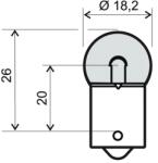 RMS BA15S 12V 10W narancssárga izzó RMS Elektronika Világítások Izzók 12V-os izzók