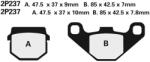 Nissin Off-Road Félig Fémes Fékbetétek - 2P-237GS NISSIN Futómű és fék alkatrészek Fékbetétek (tárcsafék)